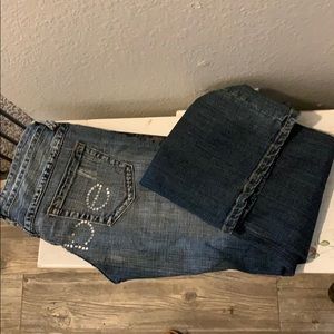 Rhinestone Bebe jeans medium wash